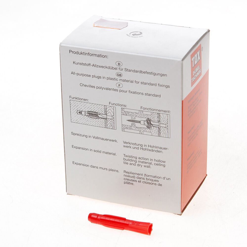 Tox hollewandplug rood t 8/51