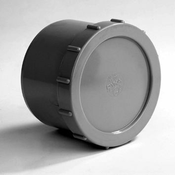 Pvc eindstuk lijm m/deksel 75