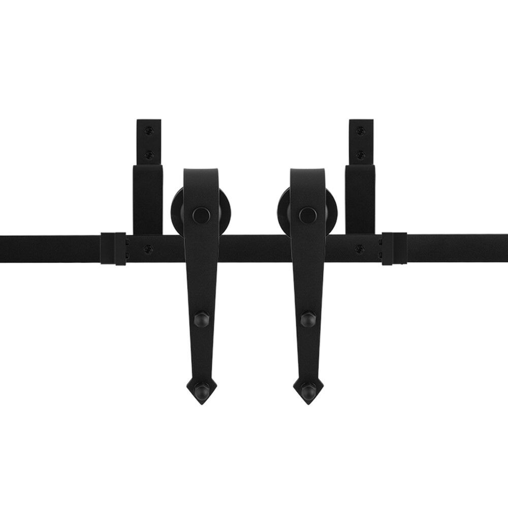 Schuifdeursysteem Nuoli zwart dubbel 200 cm