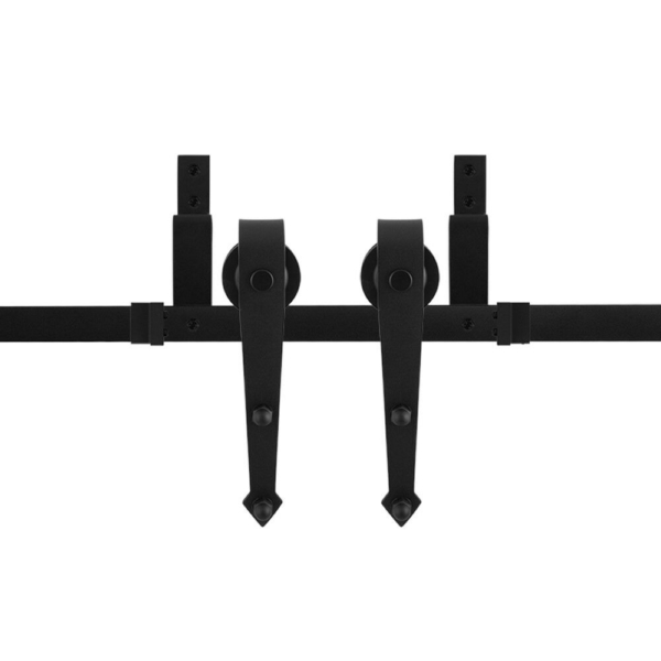 Schuifdeursysteem Nuoli zwart dubbel 170 cm