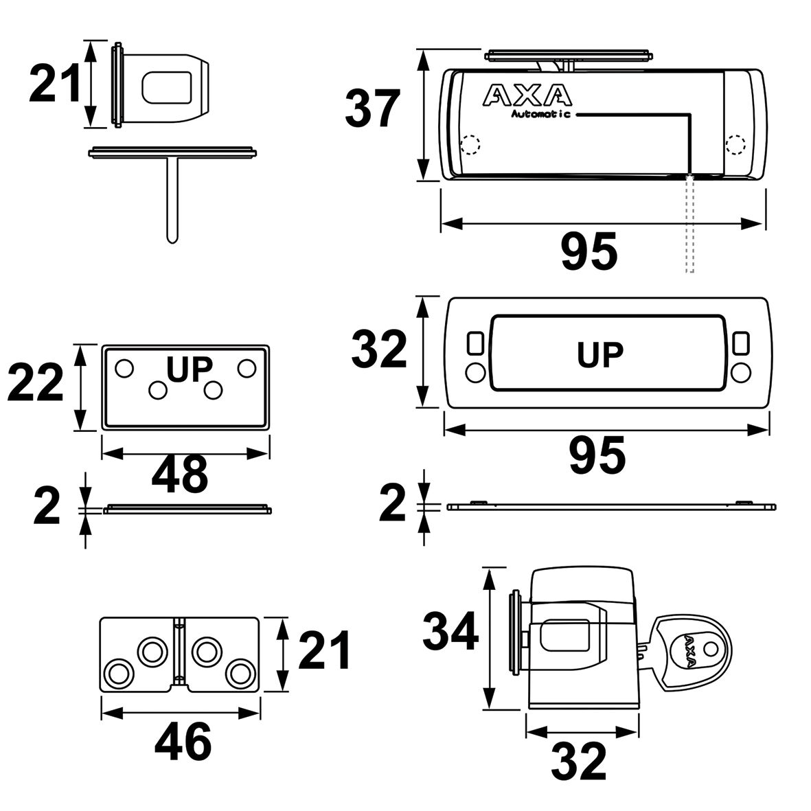 Oplegslot 3016-00-98 wit