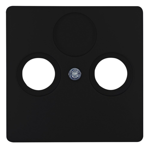 Paris coax tv/fm afdekking mat zwart