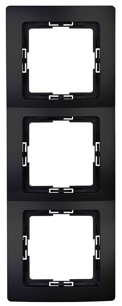 Paris afdekraam 3-voudig mat zwart