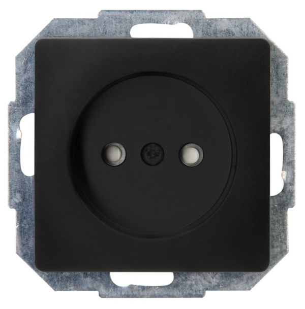 Paris wandcontactdoos KV enkel mat zwart