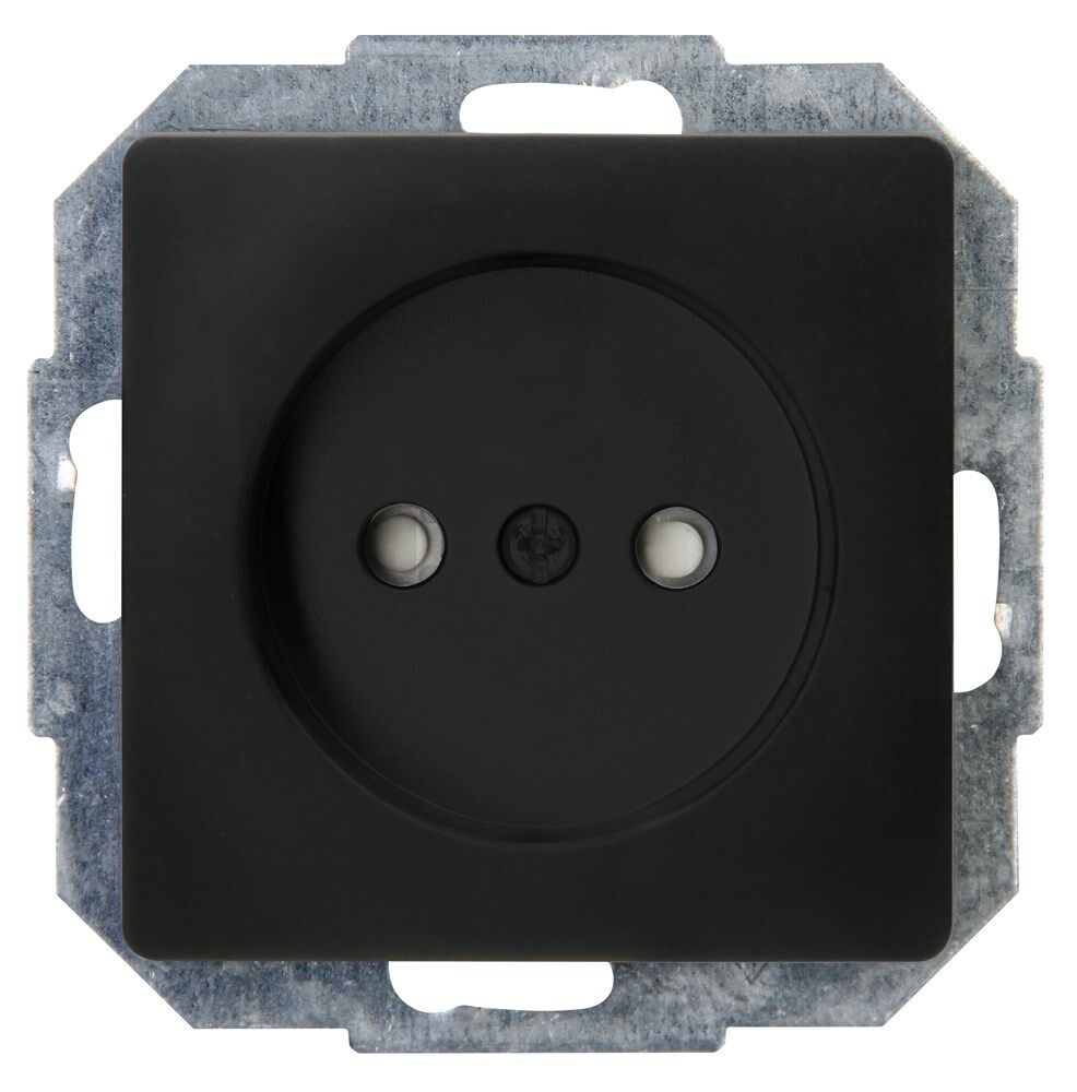 Paris wandcontactdoos KV enkel mat zwart