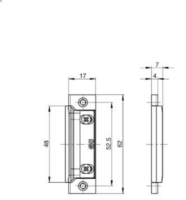 GU schootvanger voor 30mm sluitlijst 6-28902-03-0-1