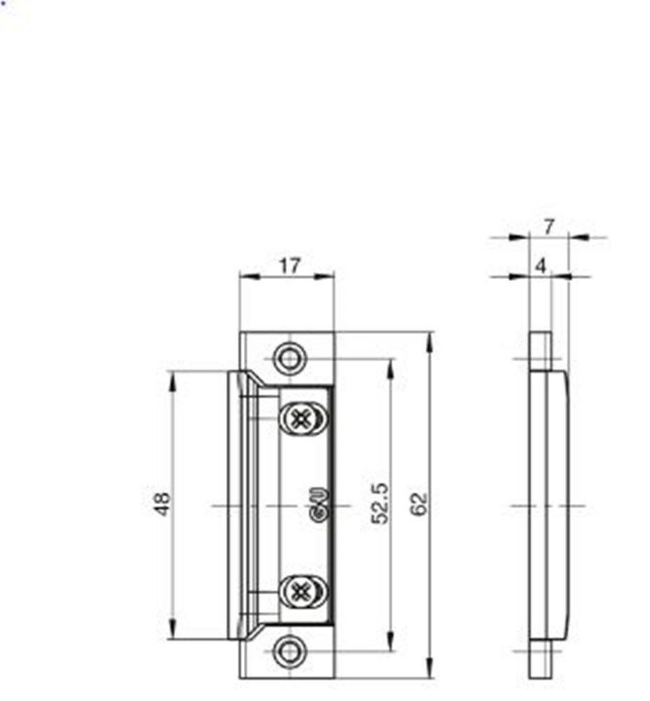 GU schootvanger voor 30mm sluitlijst 6-28902-03-0-1