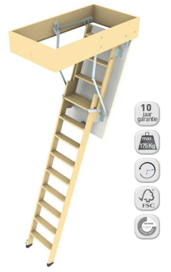 Novoferm vlieringtrap 1180 2-dlg 70x110x20cm