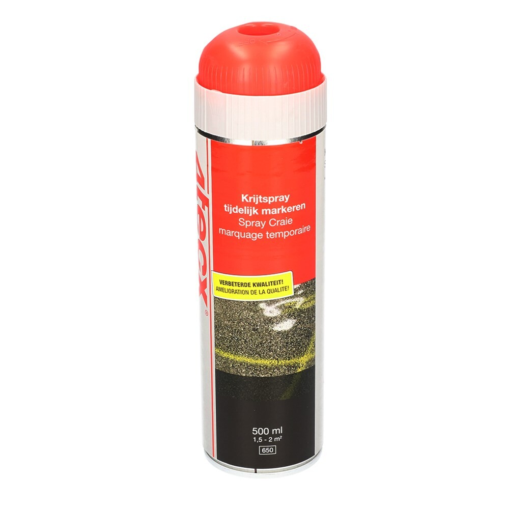 4tecx Krijtspray tijdelijk markeren rood 500ml