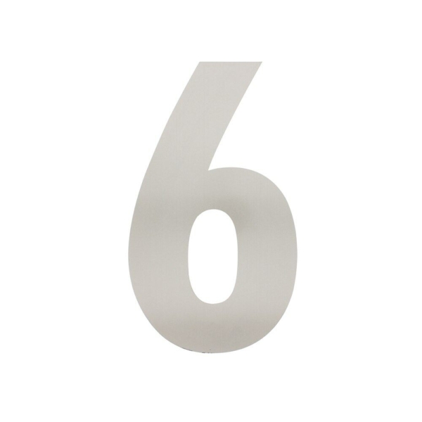 HUISNR 6 XL HGT 30 CM RVS GEB.