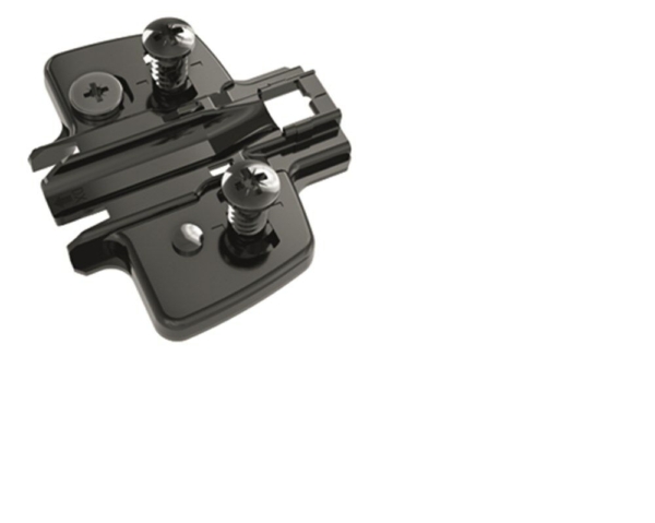 Montageplaat met euroschr., zwart, D = 3,0mm, dia 5x12