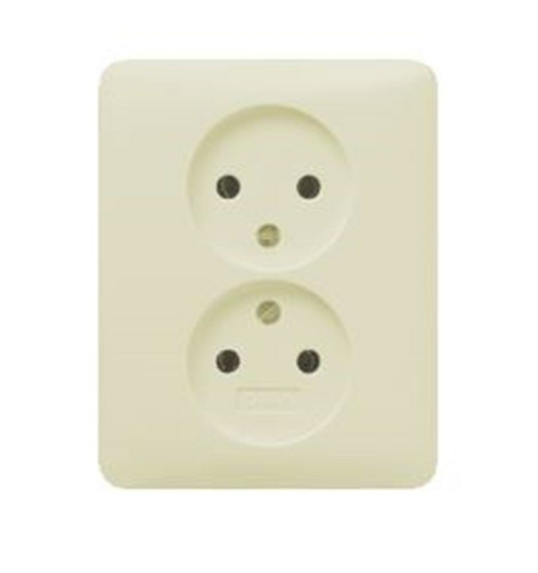 Gira wandcontactdoos inb. 2P 2VD ST CWG ST55 dubb. ral1013