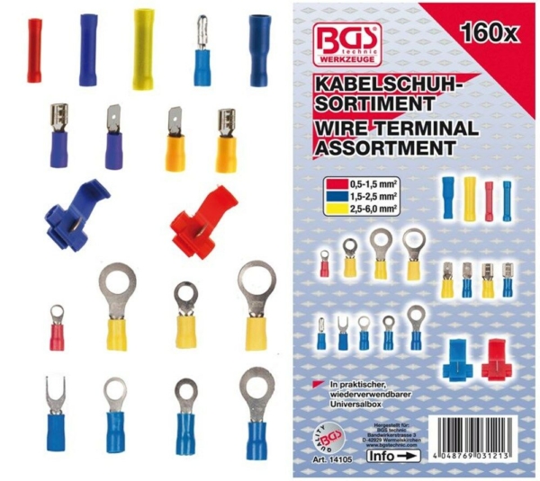 BGS kabelschoenen 14105 assorti (160-dlg)
