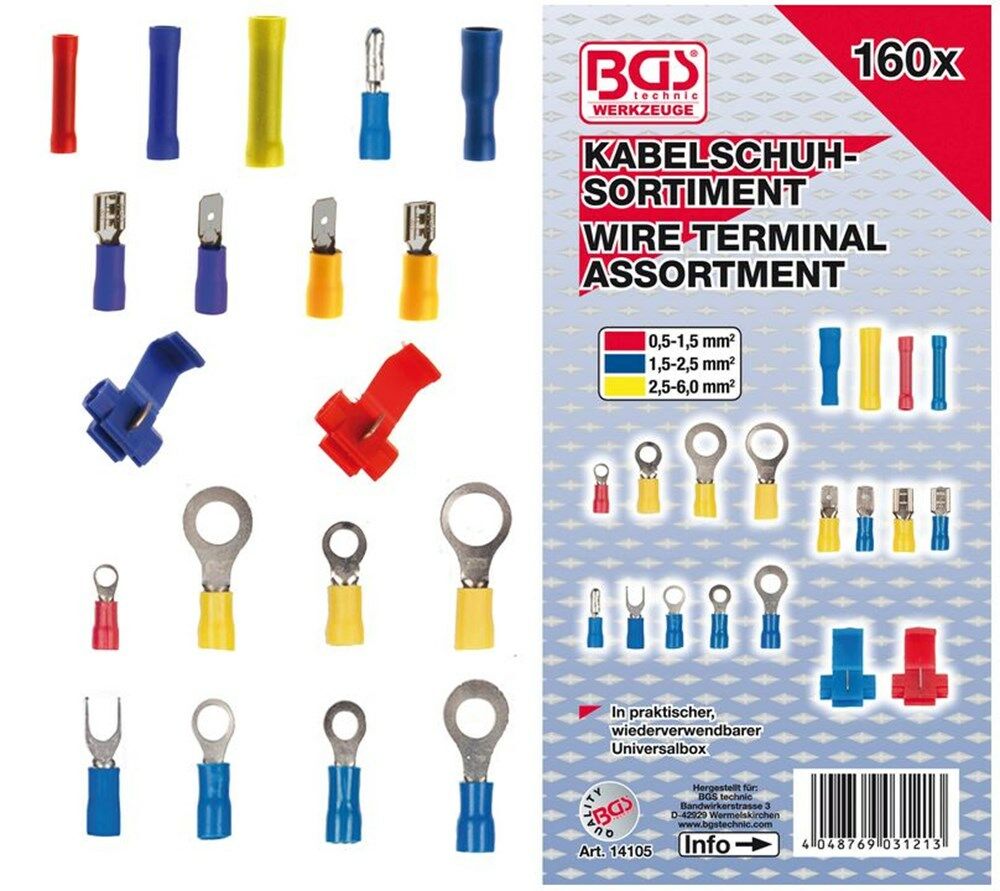 BGS kabelschoenen 14105 assorti (160-dlg)