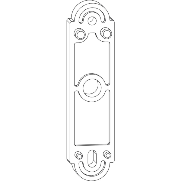 Vulplaat 5mm deurvastzetter zwart rustico