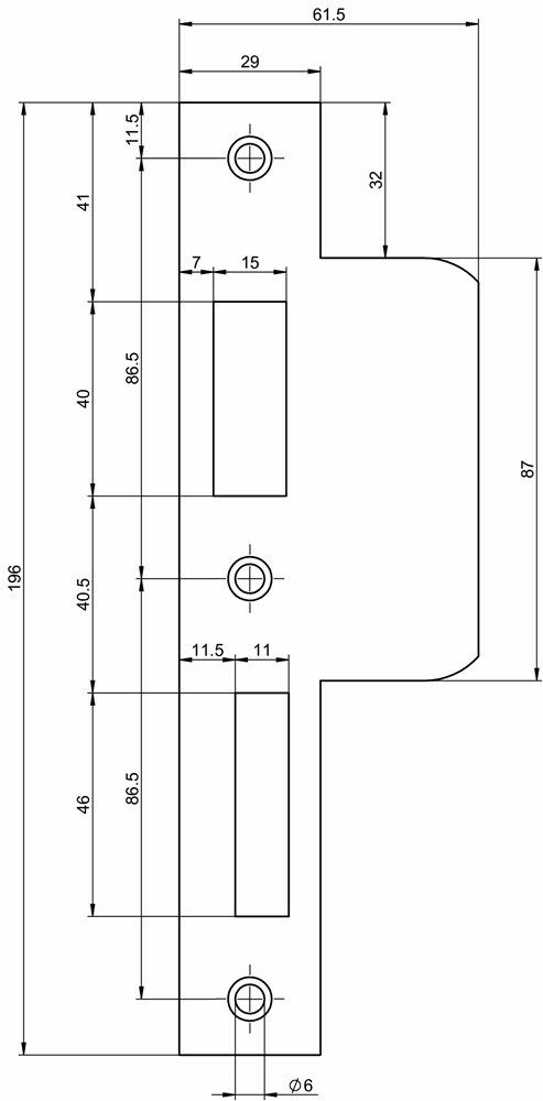 SLUITPLAAT RS RECHTH. VP699/17