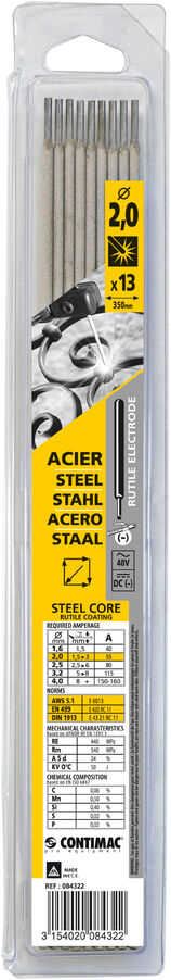 Laselektroden staal 2.0 mm (25)