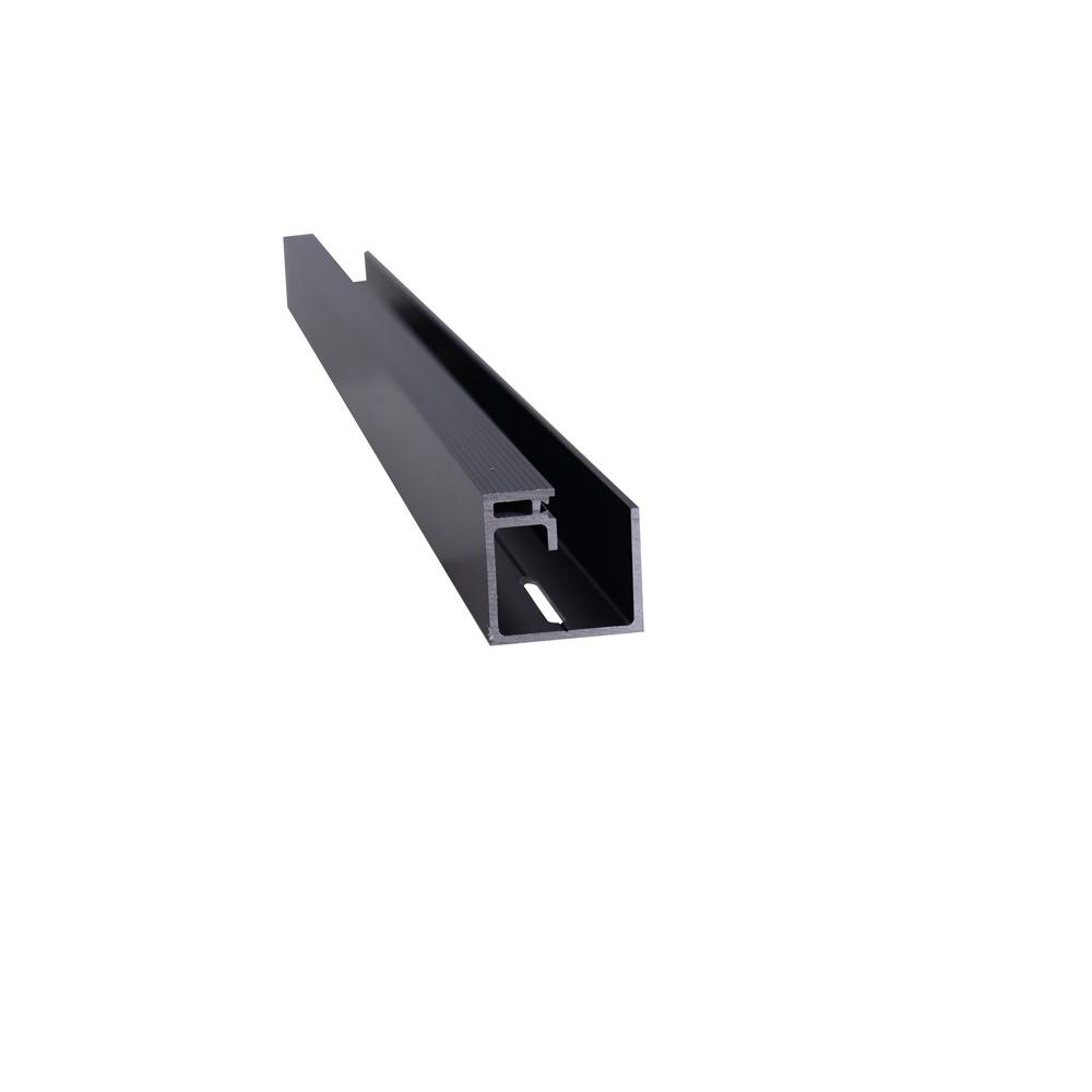 242/2-3M-Rail zwart geanodiseerd, 2-3m