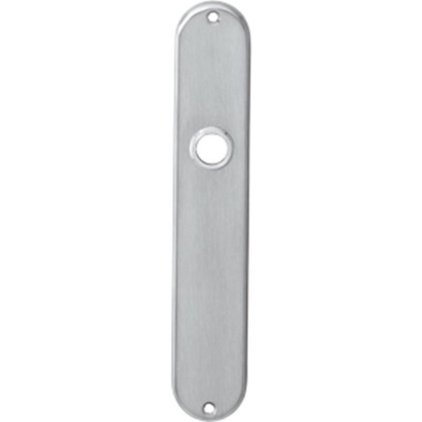 Langschild ovaal 220x41mm profielcilindergat 92mm RVS