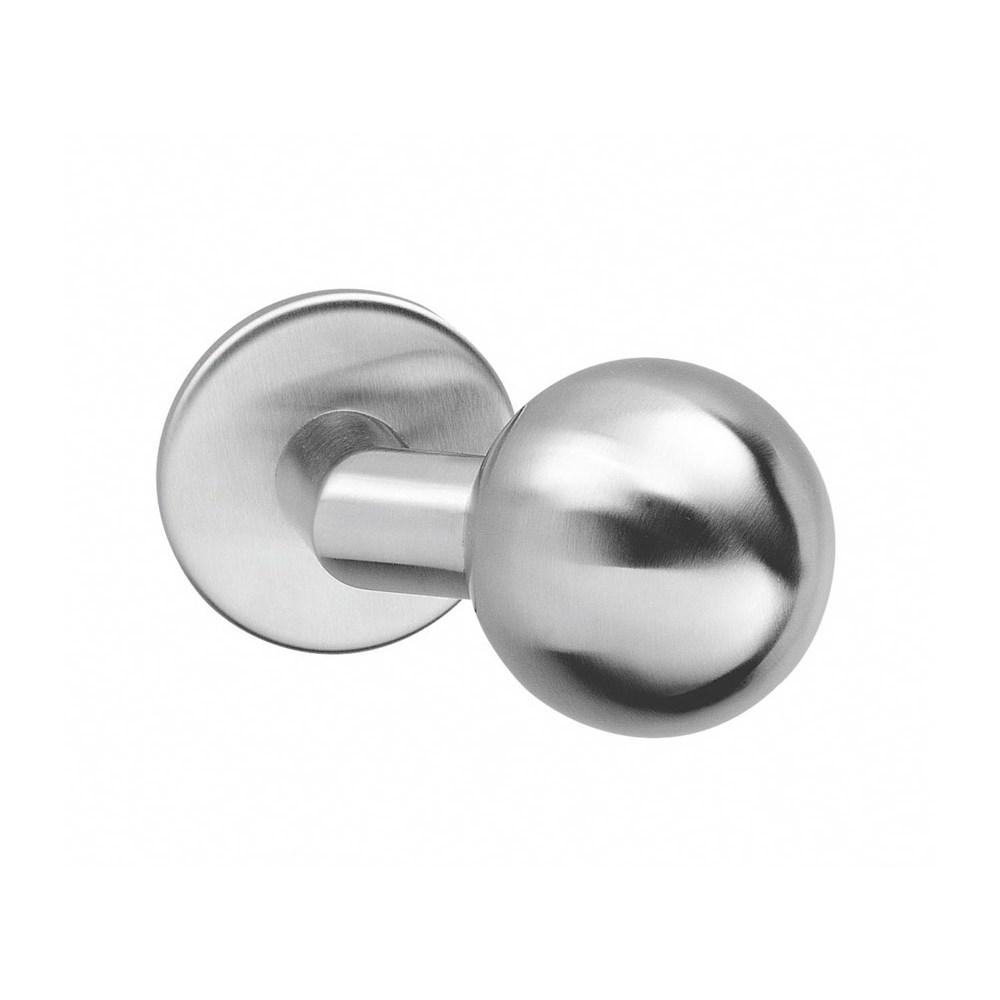 Knop bol/schuin vast op rozet verdekt 4mm RVS