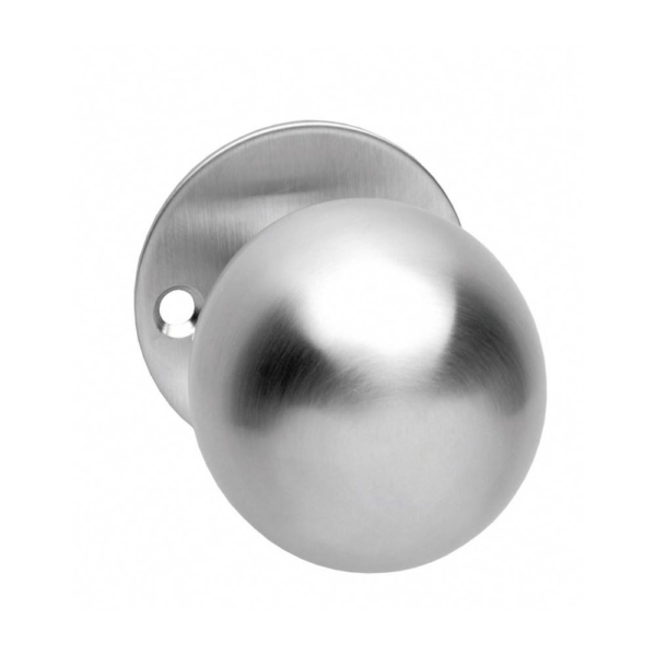 Knop bol vast op rozet 2mm RVS