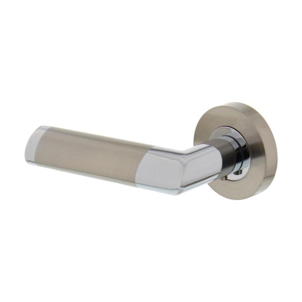 Gatdeel links Nicol op rond rozet 7mm nokken chroom/nikkel mat