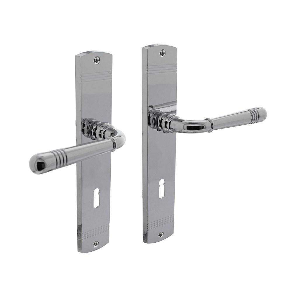 Deurkruk 1705 Emily op langschild sleutelgat 72mm chroom