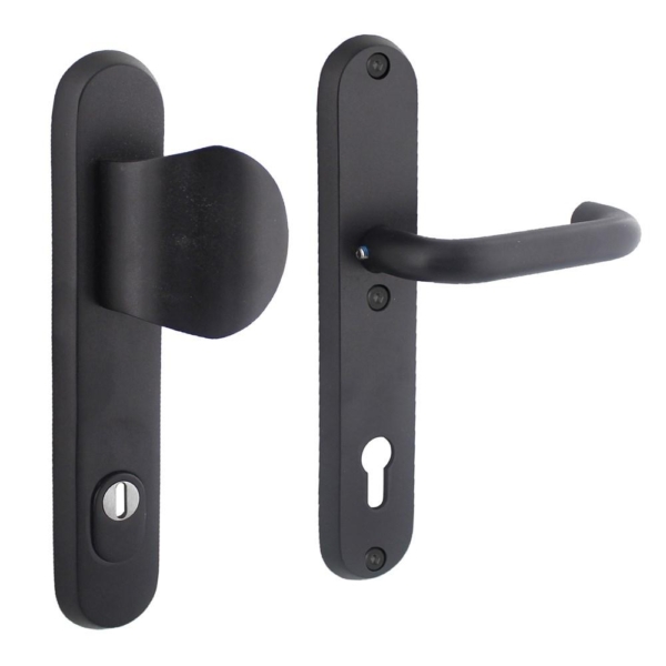 VH-beslag SKG3 met KTB PC 92 mm mat zwart ova