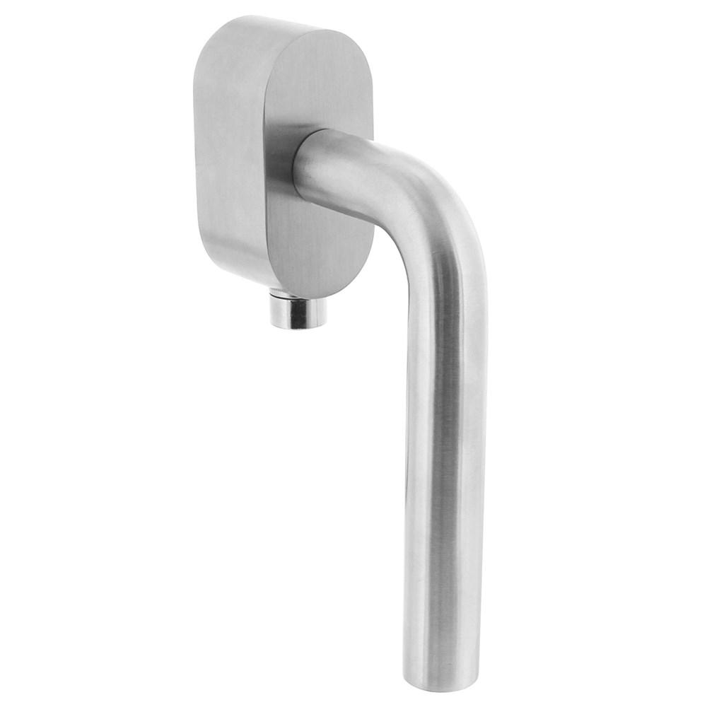 Afsl. raamkruk recht op ovale rozet met stift