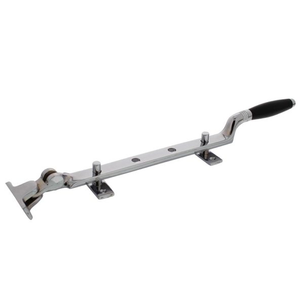 Raamuitzetter Ton met stelpennen, chroom / ebbenhout