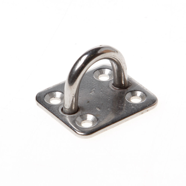 Oog op plaat rvs klein 40x35mm*