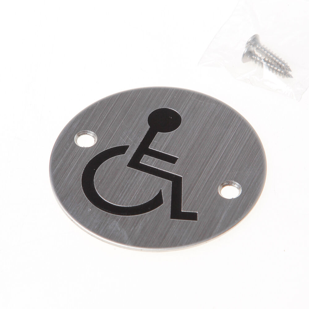 *Pictogram rvs Ø76mm invalidetoilet
