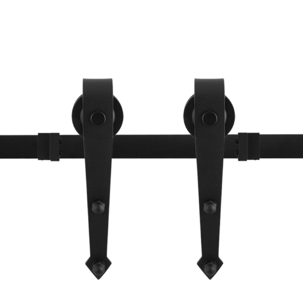 Schuifdeursysteem Nuoli zwart 400 cm (2 x 200