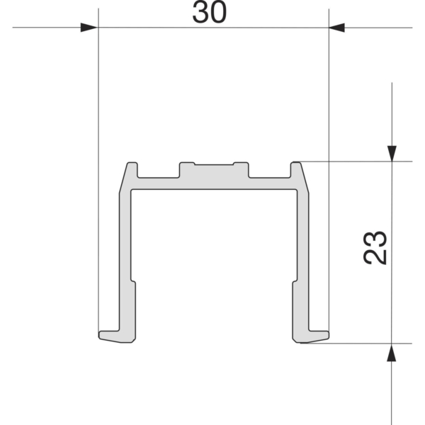 Bovenste geleiding HS gelijkliggend L=5000mm