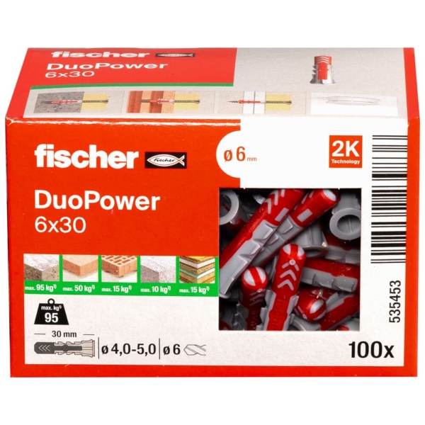 Fischer plug Duopower 6x30mm