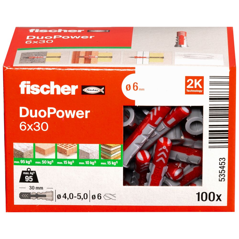 Fischer plug Duopower 6x30mm