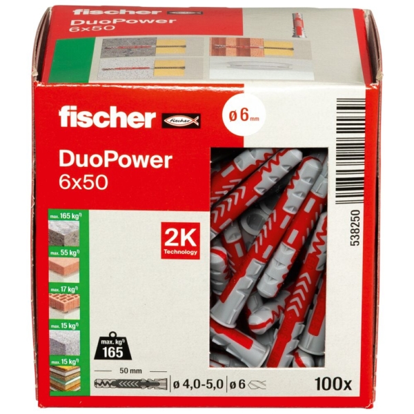 Fischer plug Duopower 6x50mm