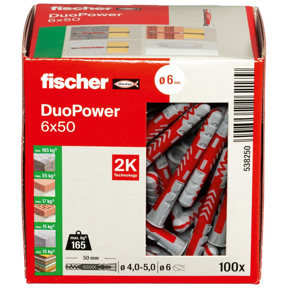 Fischer plug Duopower 6x50mm