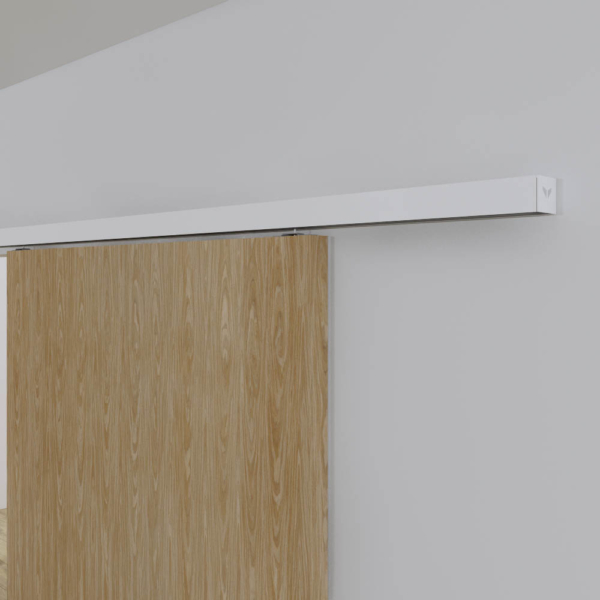 Xperta set 4m rail - Wit - wand z. vloerpl. - Enkele deur - Deurdikte 50-55mm - Dubbele softclose - opbouw