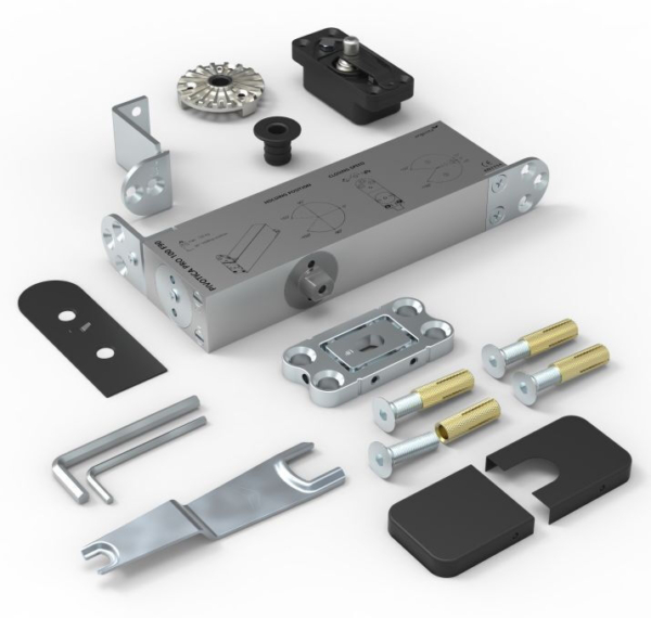 Taatsdeurscharnier Pivotica Pro E100 F-90 zw.