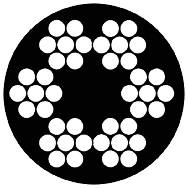 STAALKABEL+PVC-3-4 6X7+1/100M