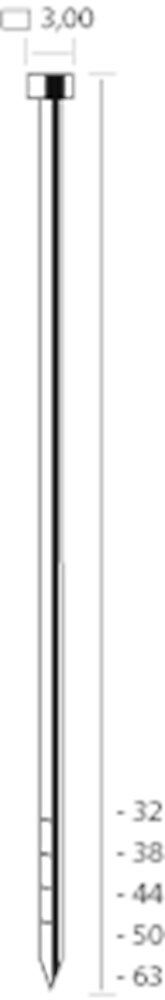 Union nagel schuin 21gr.RVS NA 50mm (2500st)