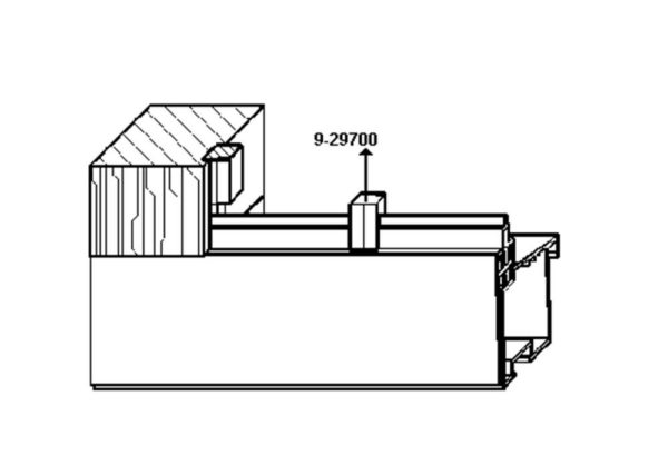 GU afdichtingsdeel tbv aanslaglijst/looprail 9-29700-00-0-6