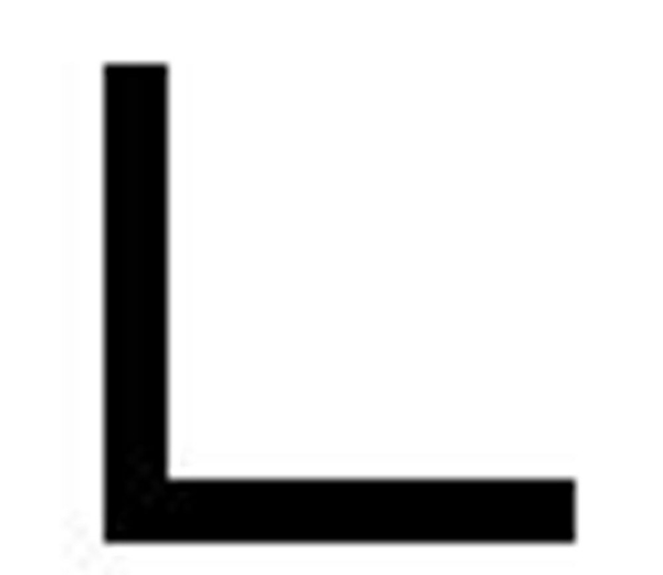 Hoekprofiel 20x20x2mm messing