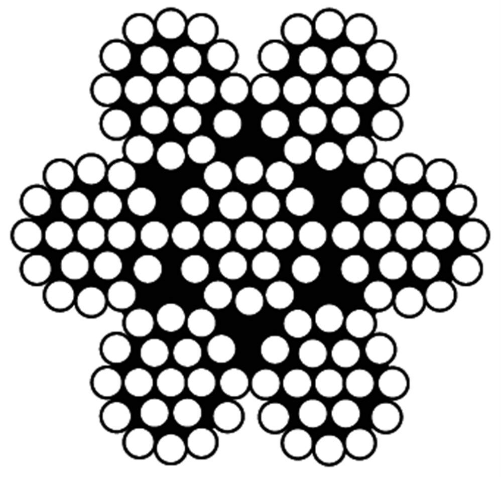 Staalk. 7x19 02mm rol 100 mtr RVS 316