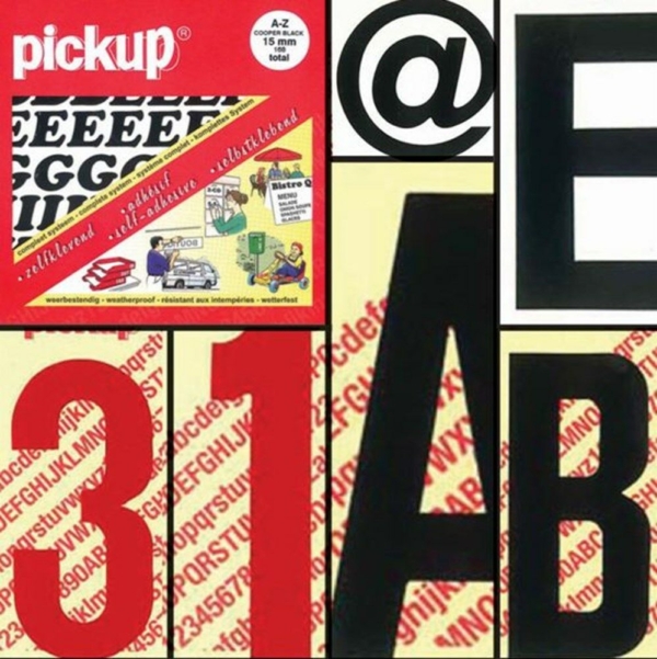 Plakcijfer Helvetica 60 mm zwart 0