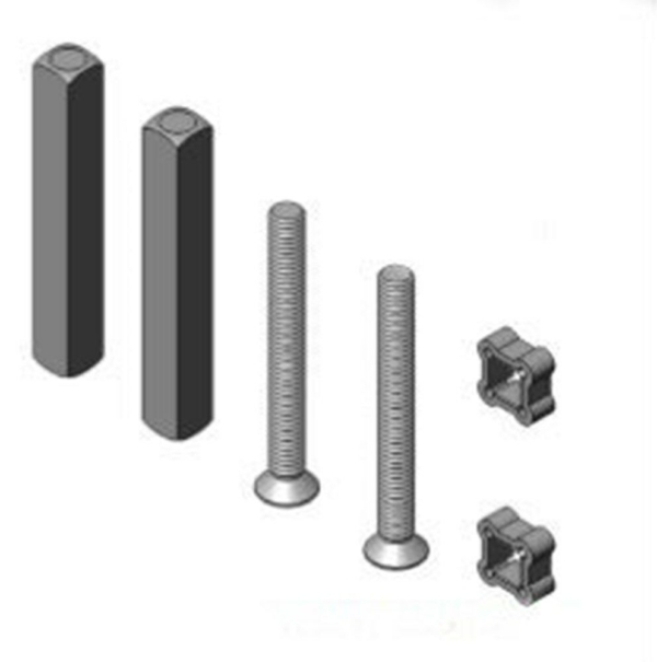 S2 Montageset kruk/duwer dd 51-59mm (2stift+2schr)