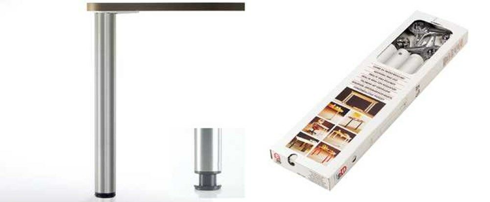 Tafelpoot zwart diam 80mx710mm st.bout