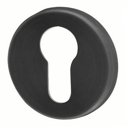 Cilinderrozet Zwart RVS 50mm rond per paar