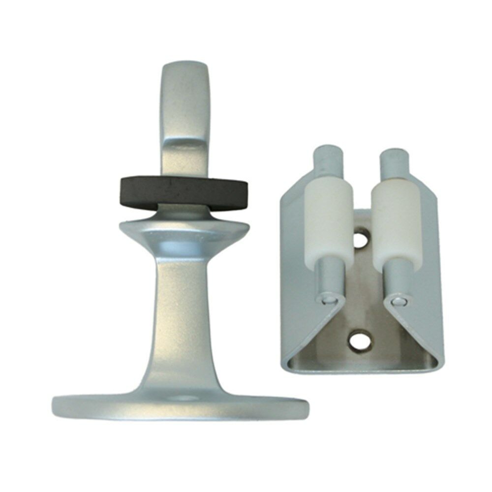 Deurvastzetter (klemveer) mat verchroomd 70mm